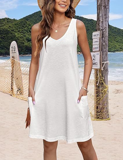 Robe Bohème à Col V avec Poches