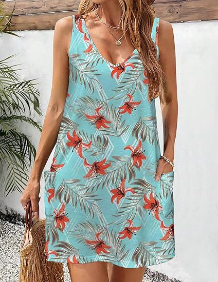 Robe Bohème à Col V avec Poches