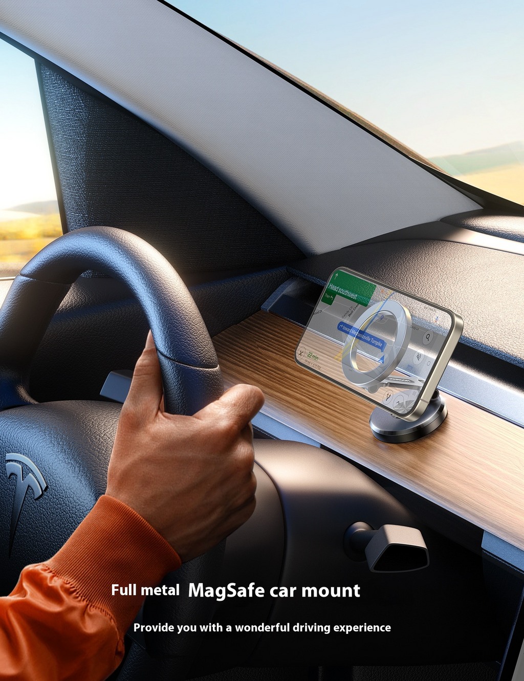 Support de voiture MagSafe pour téléphones portables