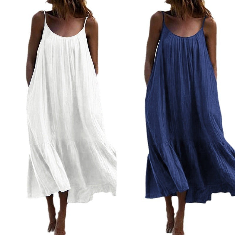 Robe Longue Élégante à Bretelles