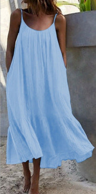 Robe Longue Élégante à Bretelles