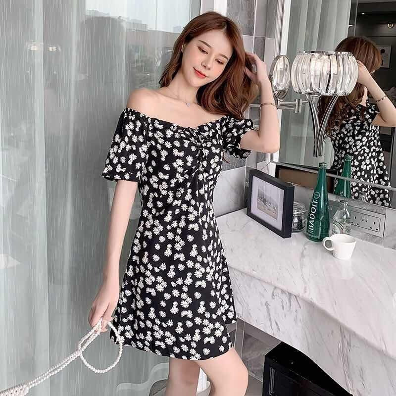 Robe Daisy Fleurie Épaules Dénudées