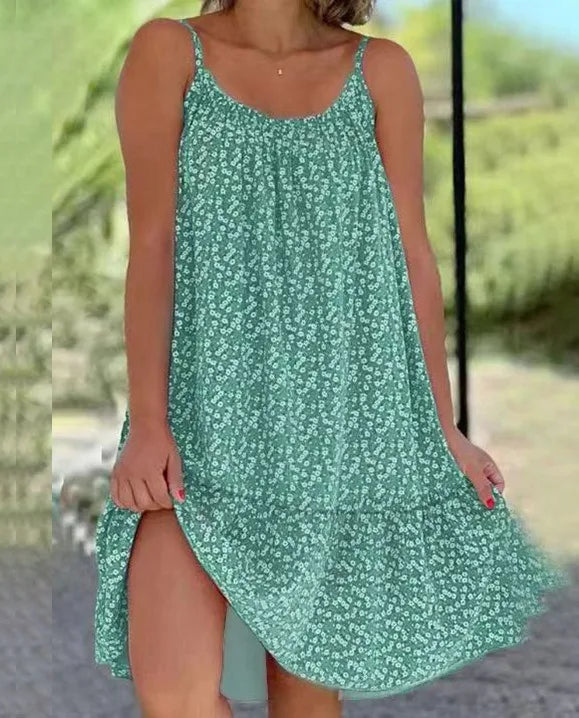 Robe Longue Fluide à Bretelles